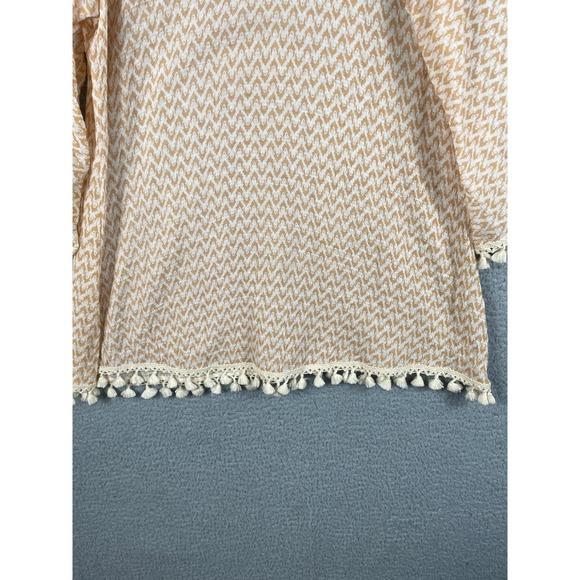 Eberjey Womens Size S/M Top Shirt Blouse Fringe Printed Swim Cover Up - Picture 7 of 10